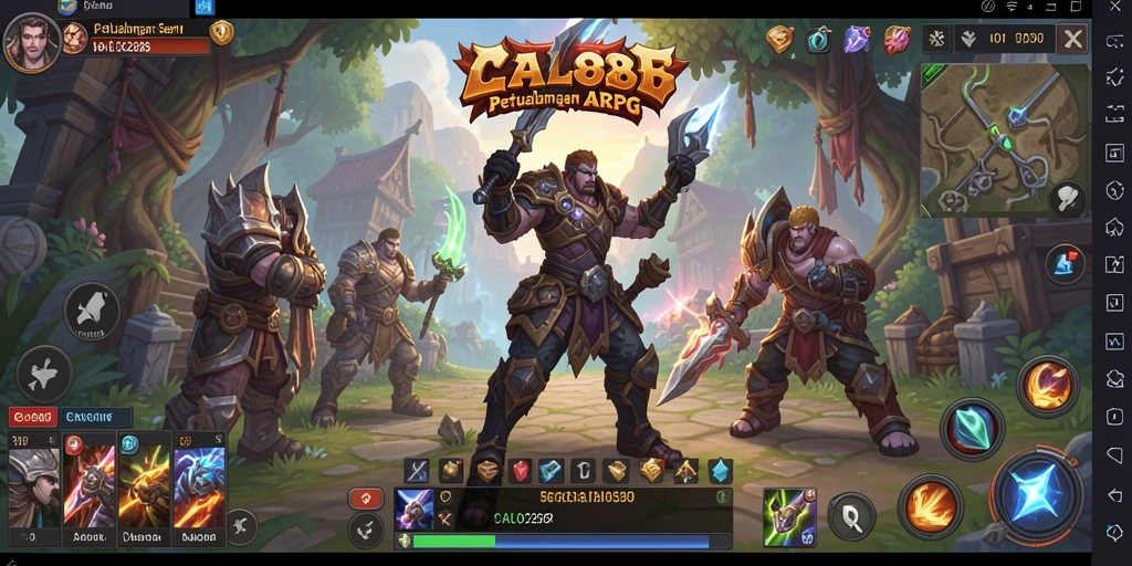 Tampilan seru dari gameplay ARPG CALO288 yang mendebarkan.