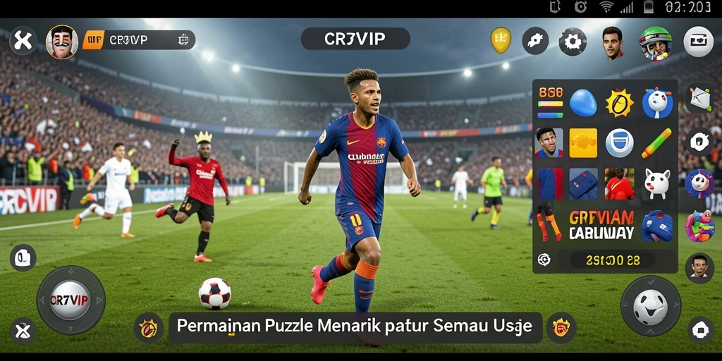 Tangkapan layar dari gameplay puzzle CR7VIP yang menarik dan menantang.