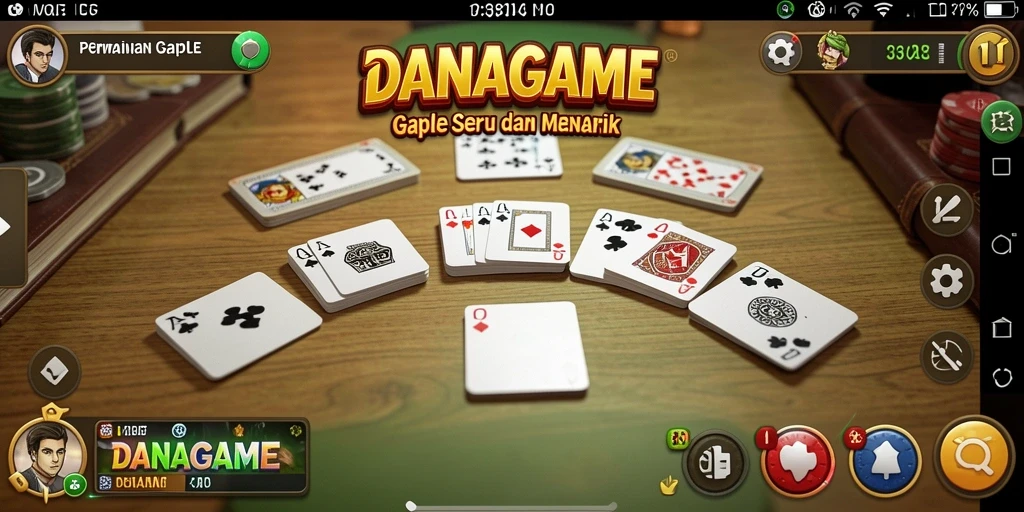 Tampilan gameplay seru dan menarik dari DANAGAME Gaple.