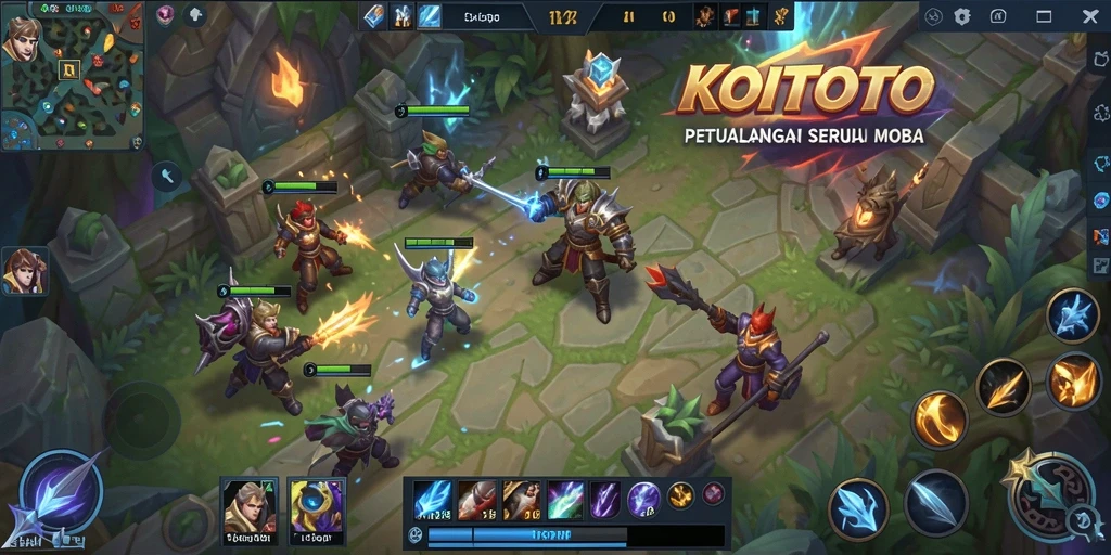 Gameplay seru KOITOTO dengan strategi tim yang dinamis.