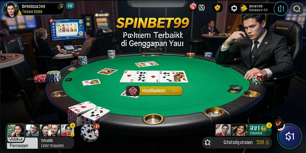 Tampilan gameplay seru dari SPINBET99 dengan pilihan permainan Poker yang menarik.
