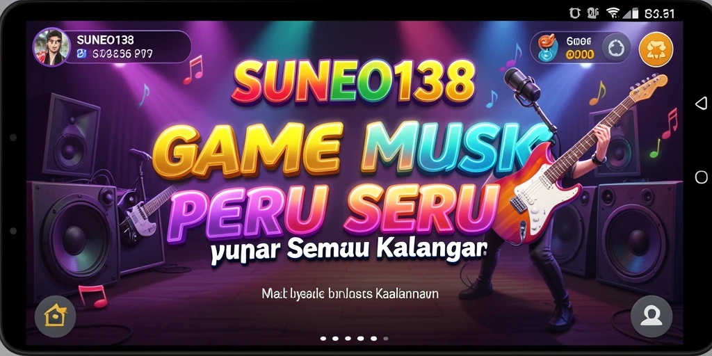 Tangkapan layar gameplay SUNEO138 menampilkan aksi seru dalam permainan musik.