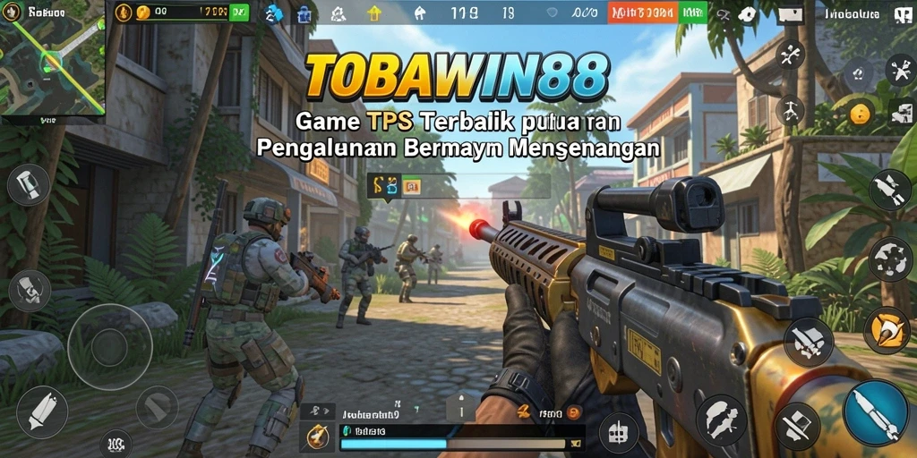 Gameplay seru TOBAWIN88 dalam aksi tembak-menembak.